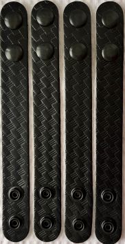 Maricopa County Sheriff's "MCSO" DEPUTY 1" WIDE DUTY KEEPERS with DOUBLE BLACK SNAPS for 2.25" DUTY BELTS in BASKETWEAVE.